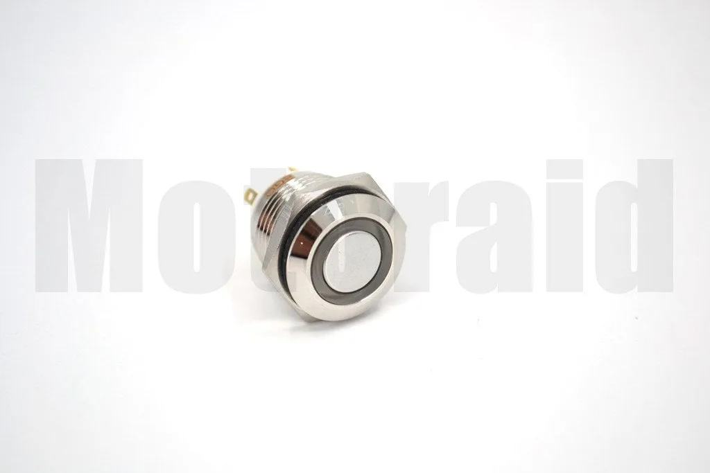 16mm Yaylı Buton Metal Anahtar Kırmızı Işıklı 1NO 4 Fişli 12V 24V 1-0 – Kırmızı