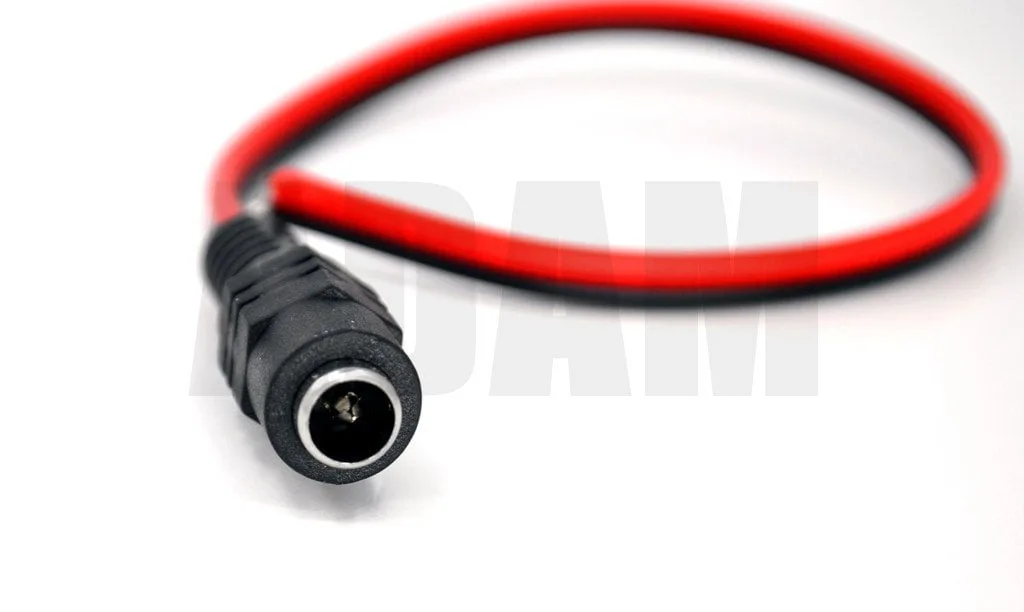 2,1mm DC Jak Dişi Fiş CCTV Gücü 20cm Kablolu