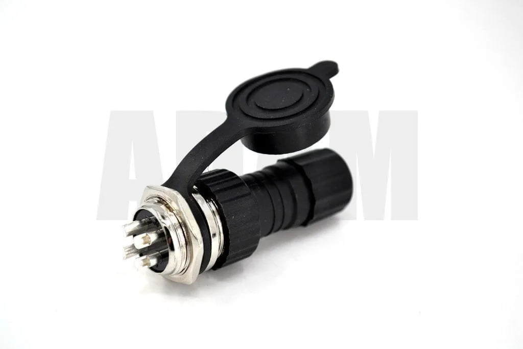 4 Pin Su Geçirmez Mike Konnektör Takım Mayk Soket Panel Tip GX16