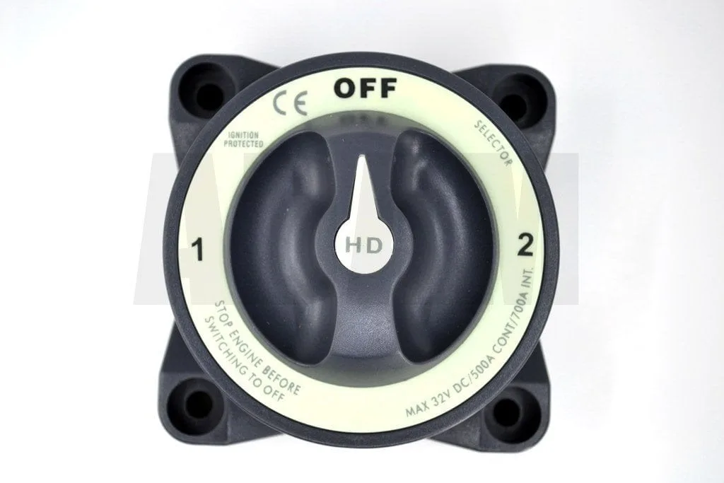 Çift Akü Elektrik Devre Kesici Both Şalter Anahtar 12V-36V DC 500A Ağır Hizmet MT-ADK500B
