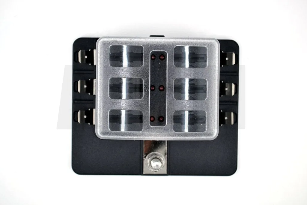 Bıçak Sigorta Kutusu 6 Port İkaz Ledli Etiketli MT-SY06LED