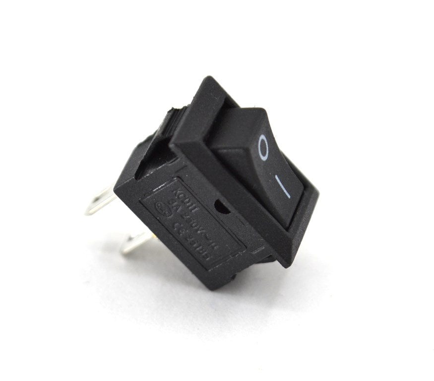 Mini Dikdörtgen Siyah Elektrik Anahtarı 1-0 Işıksız Rocker 12V-220V