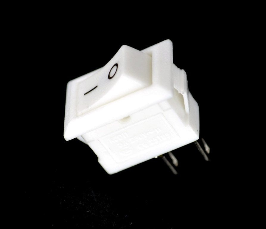 Mini Dikdörtgen Beyaz Elektrik Anahtarı 1-0 Işıksız Rocker 12V-220V MT-ANK04
