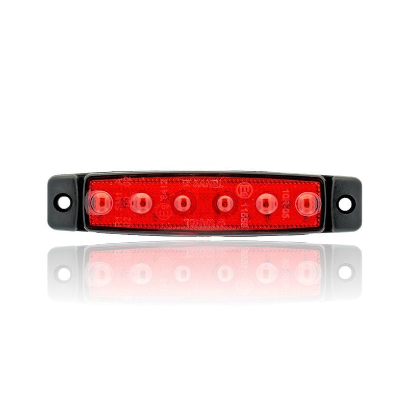 12V 6 Led Kırmızı Parmak Lamba Su Geçirmez İnce Dizayn Yan İşaret