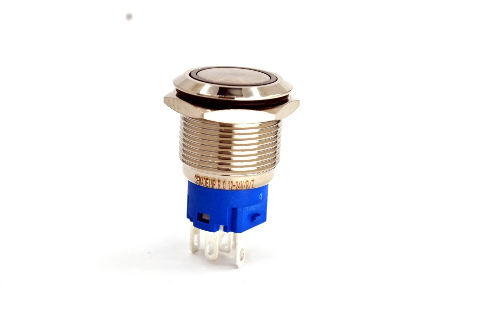 19mm Kalıcı Metal Anahtar Kırmızı Işıklı 1NO/1NC 12V 24V 1-0 MT-ANK22