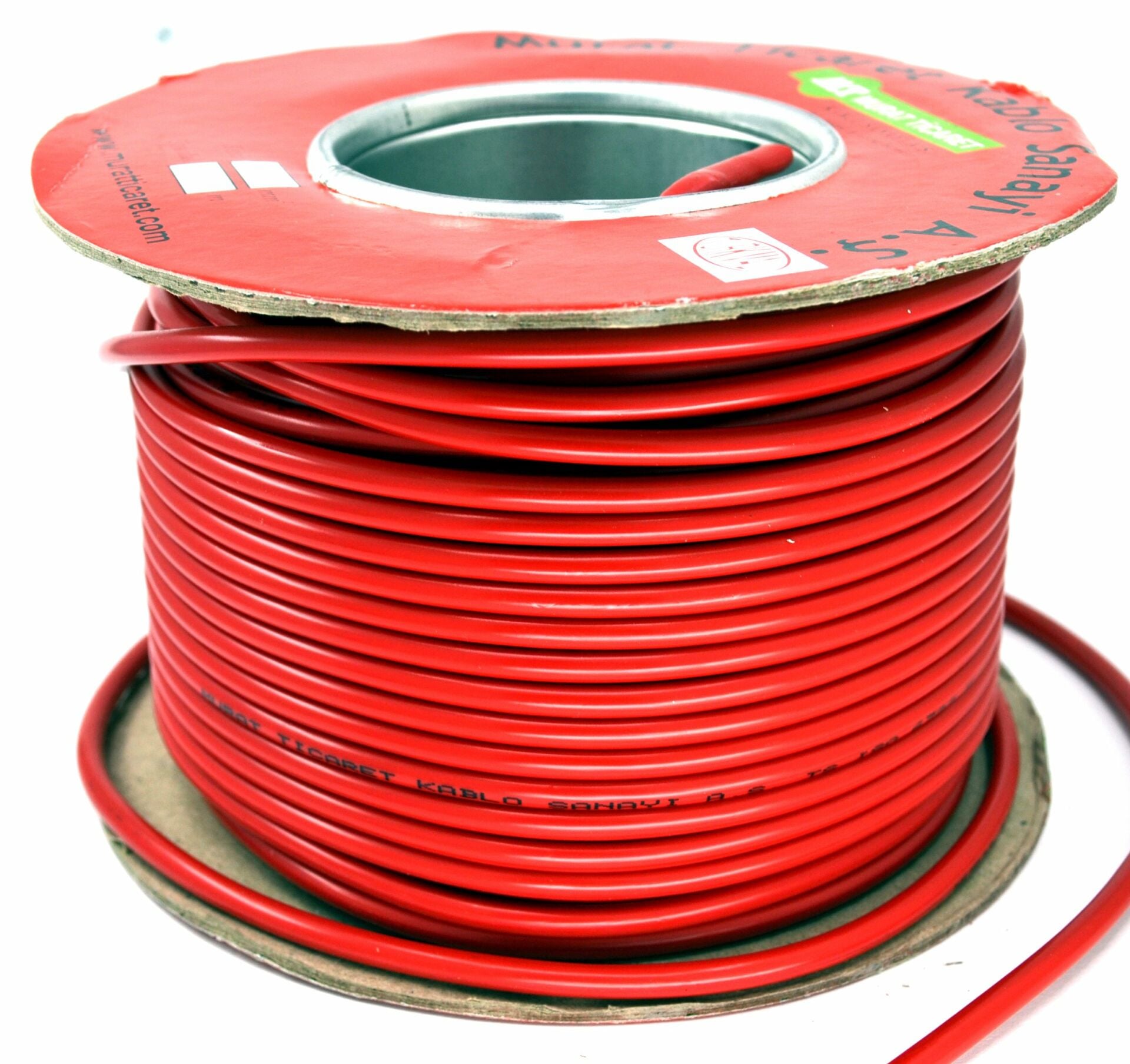 50 Metre 4mm² Kırmızı Bakır Kablo Kalaylı Nyaf Tekne Oto Karavan Elektrik Tesisat Kablosu Top