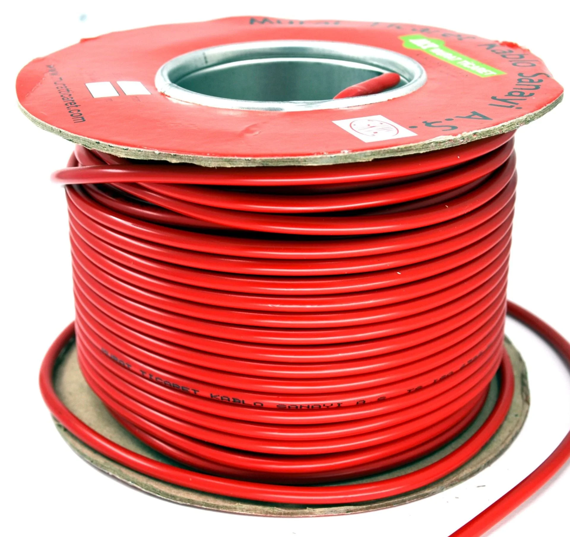 50 Metre 6mm² Kırmızı Bakır Kablo Kalaylı Nyaf Tekne Oto Karavan Elektrik Tesisat Kablosu Top