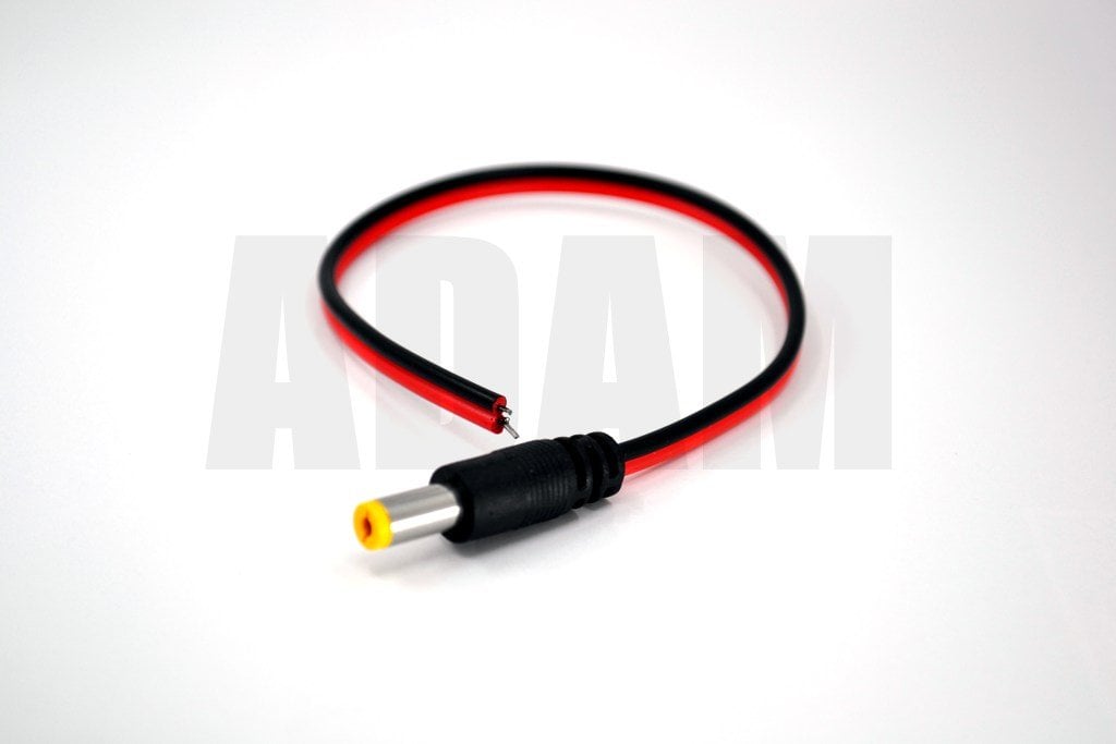2,1mm DC Jak Erkek Fiş CCTV Gücü 20cm Kablolu