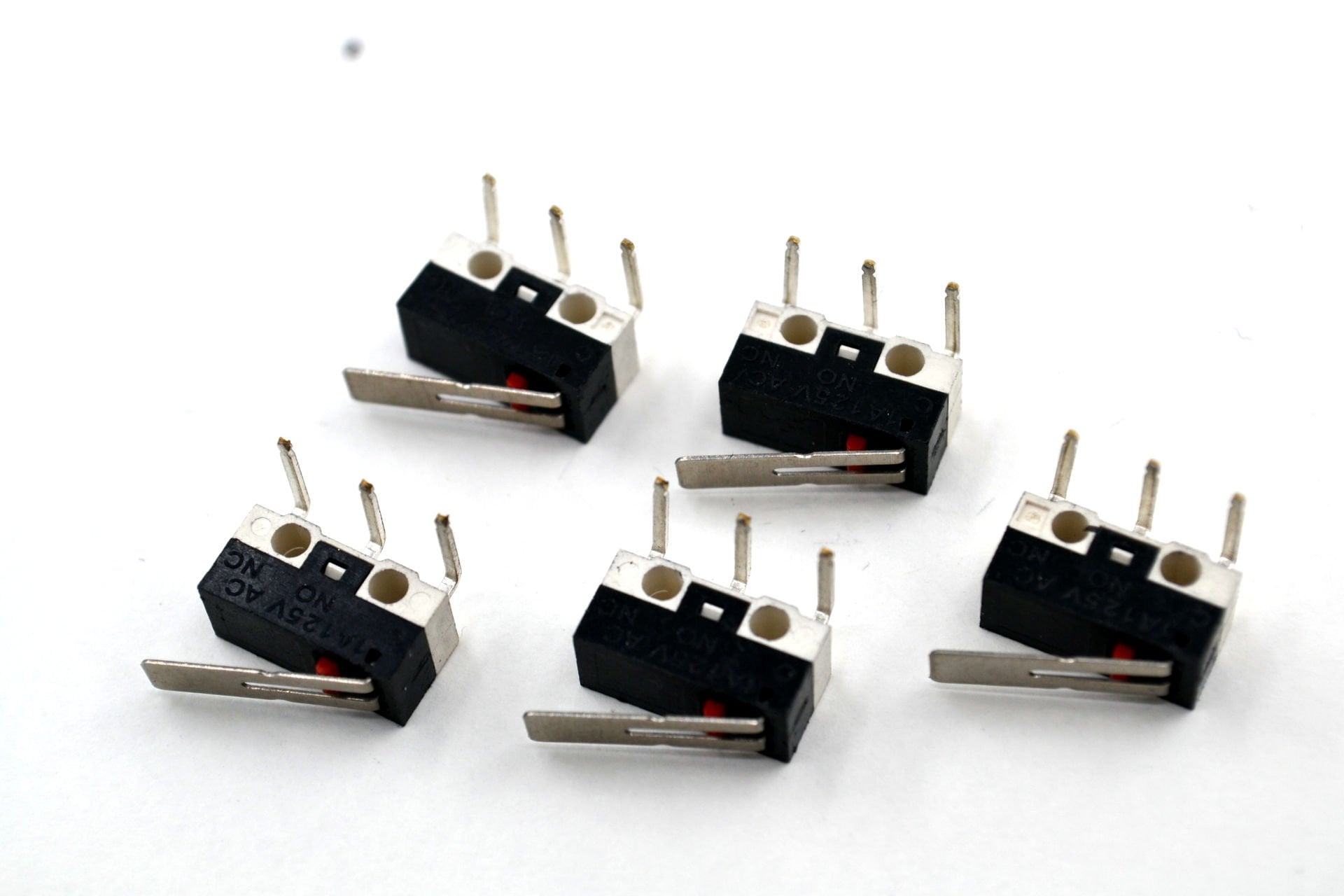 5 Adet Mini Mikro Anahtar Paletli KW10 Z1P 90 Derece Yan L Pin