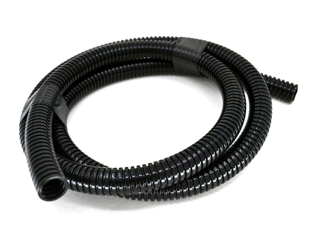 17mm Yarıksız Spiral Boru Kablo İzolasyon Hortumu Siyah Esnek