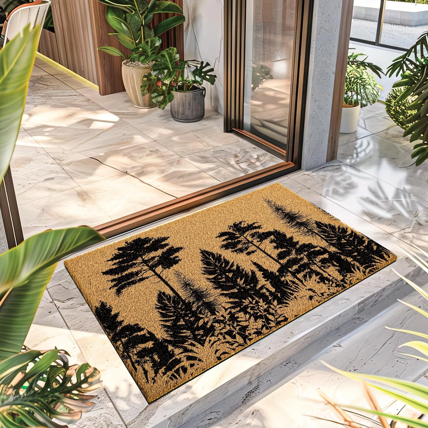 Decovetro Paspas Orman Desenli Kapı Önü Paspası 40 x 60 Cm