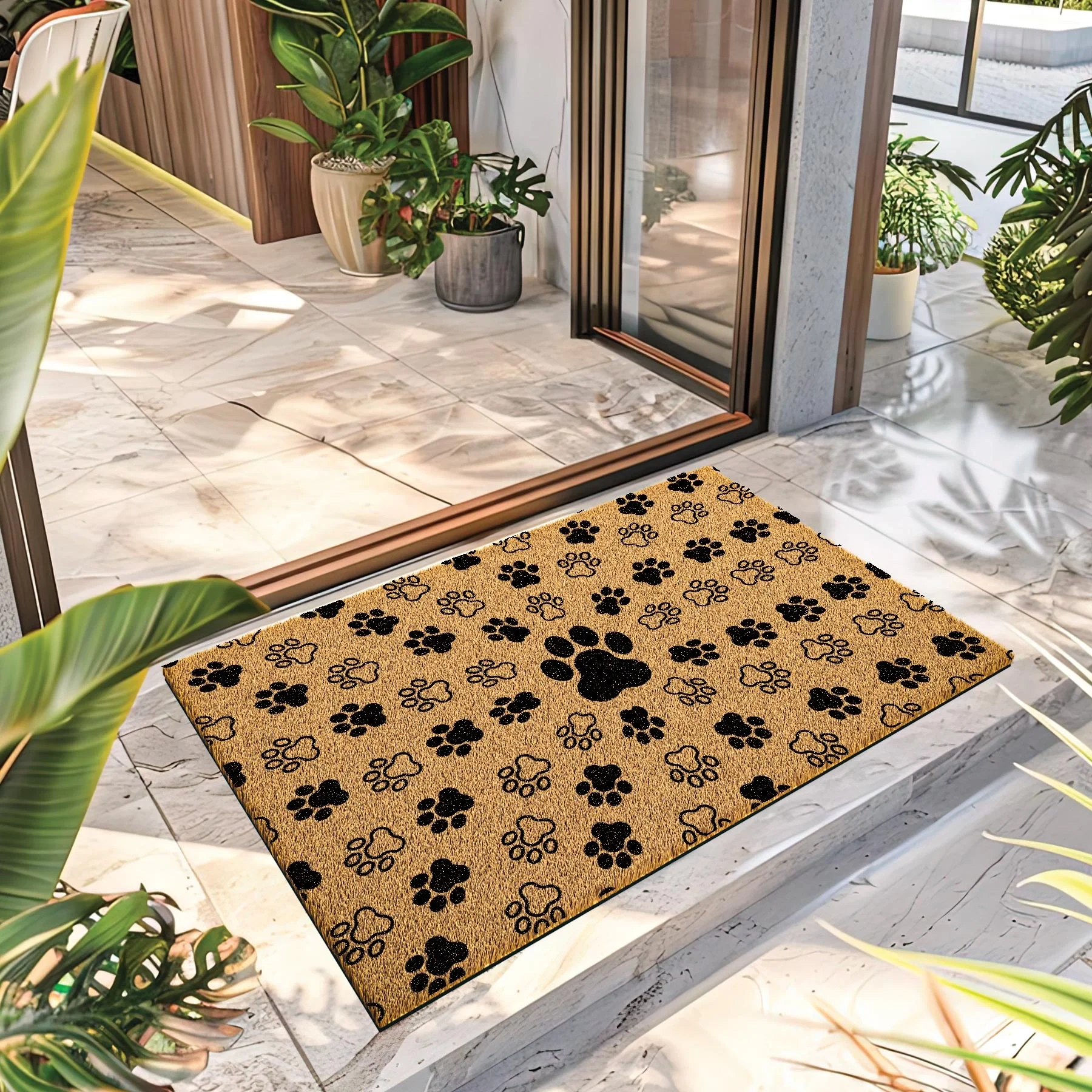 Decovetro Paspas Pati Desenli Kapı Önü Paspası 40 x 60 Cm