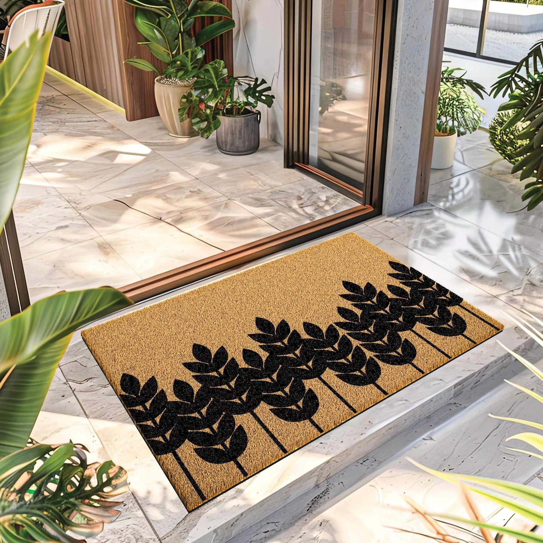 Decovetro Paspas Burçak Desenli Kapı Önü Paspası 40 x 60 Cm