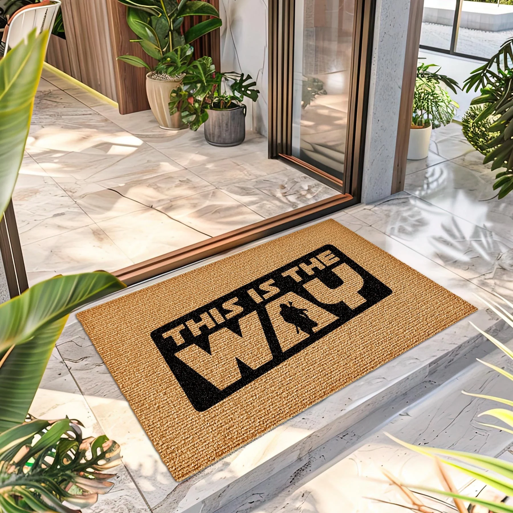 Decovetro Halı Paspas Star Wars Mandalorian The Way Desenli 40 x 60 Cm