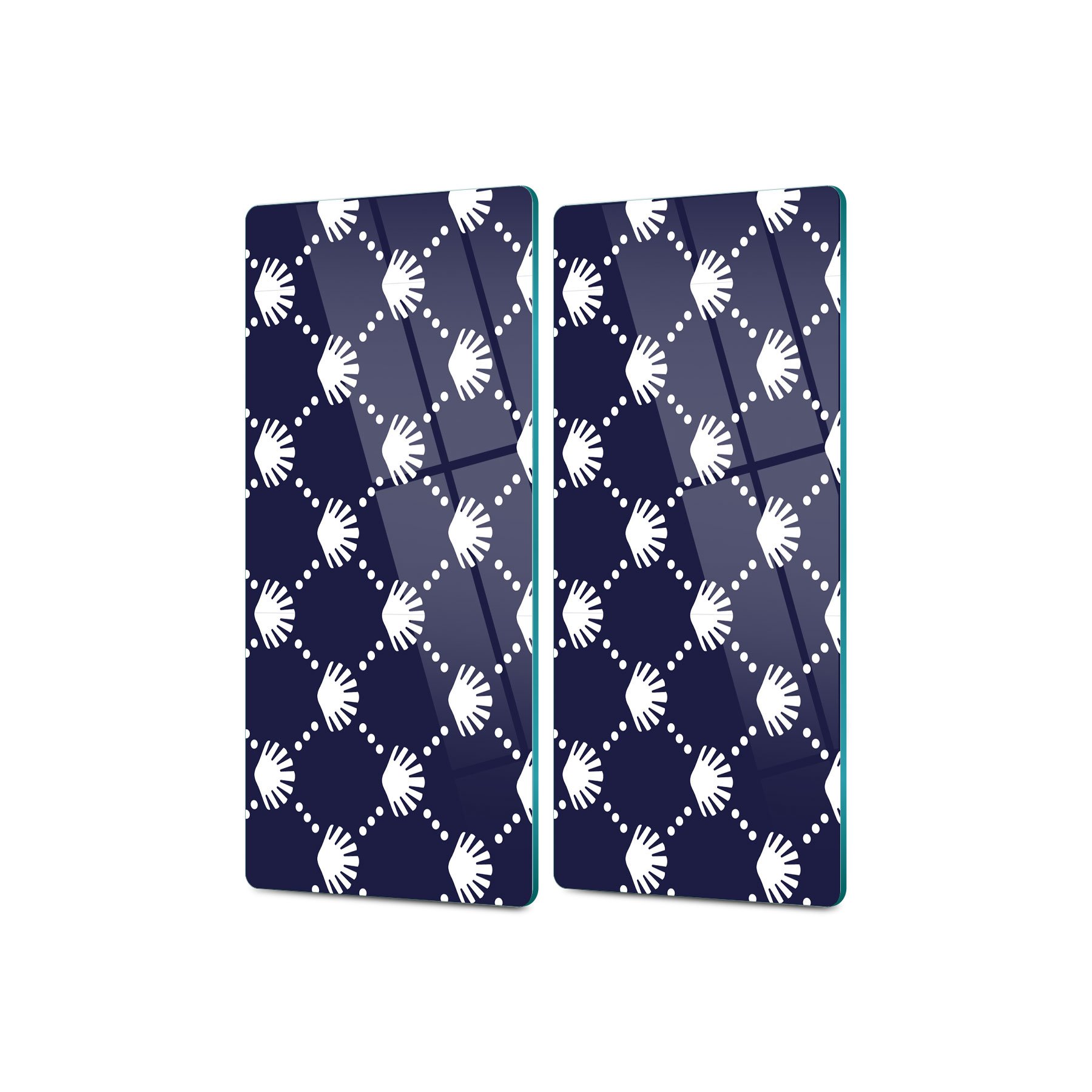 Decovetro Cam Kahve Sofra Sunum Tablası 2'li Set Marine Shell 30 x 15 Cm