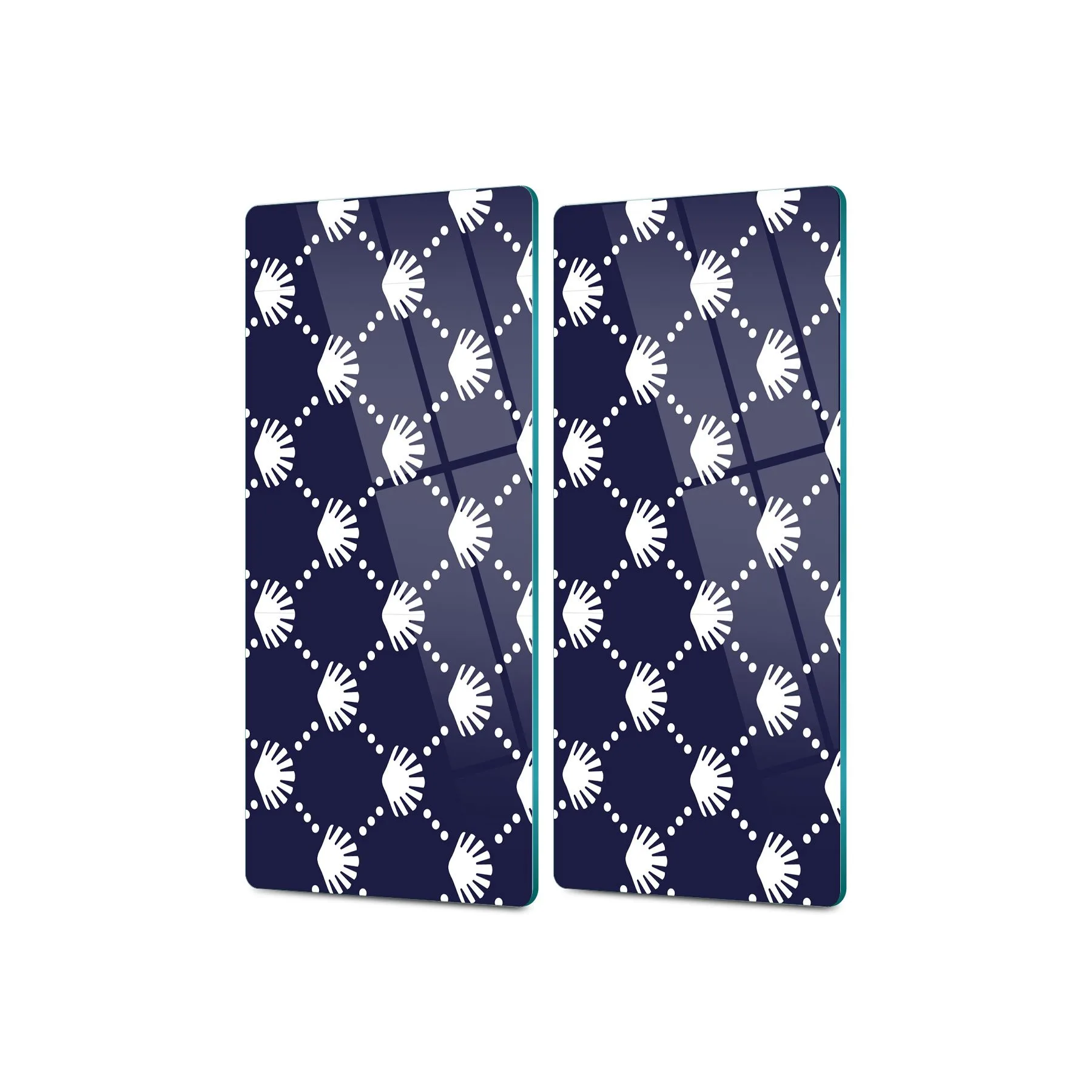 Decovetro Cam Kahve Sofra Sunum Tablası 2'li Set Marine Shell 30 x 15 Cm