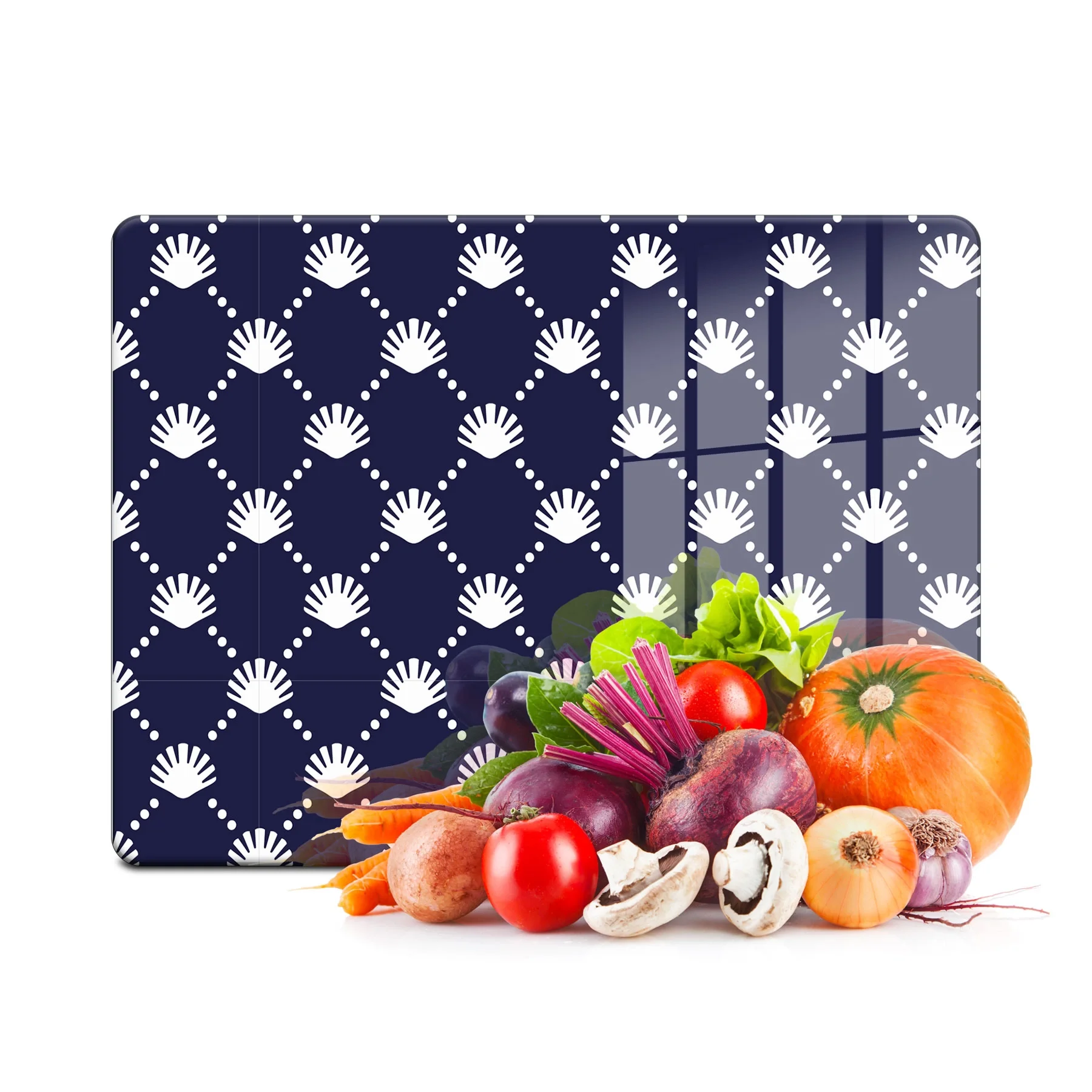 Decovetro Cam Kesme Tahtası ve Sunumluk Marine Shell 20x30 Cm