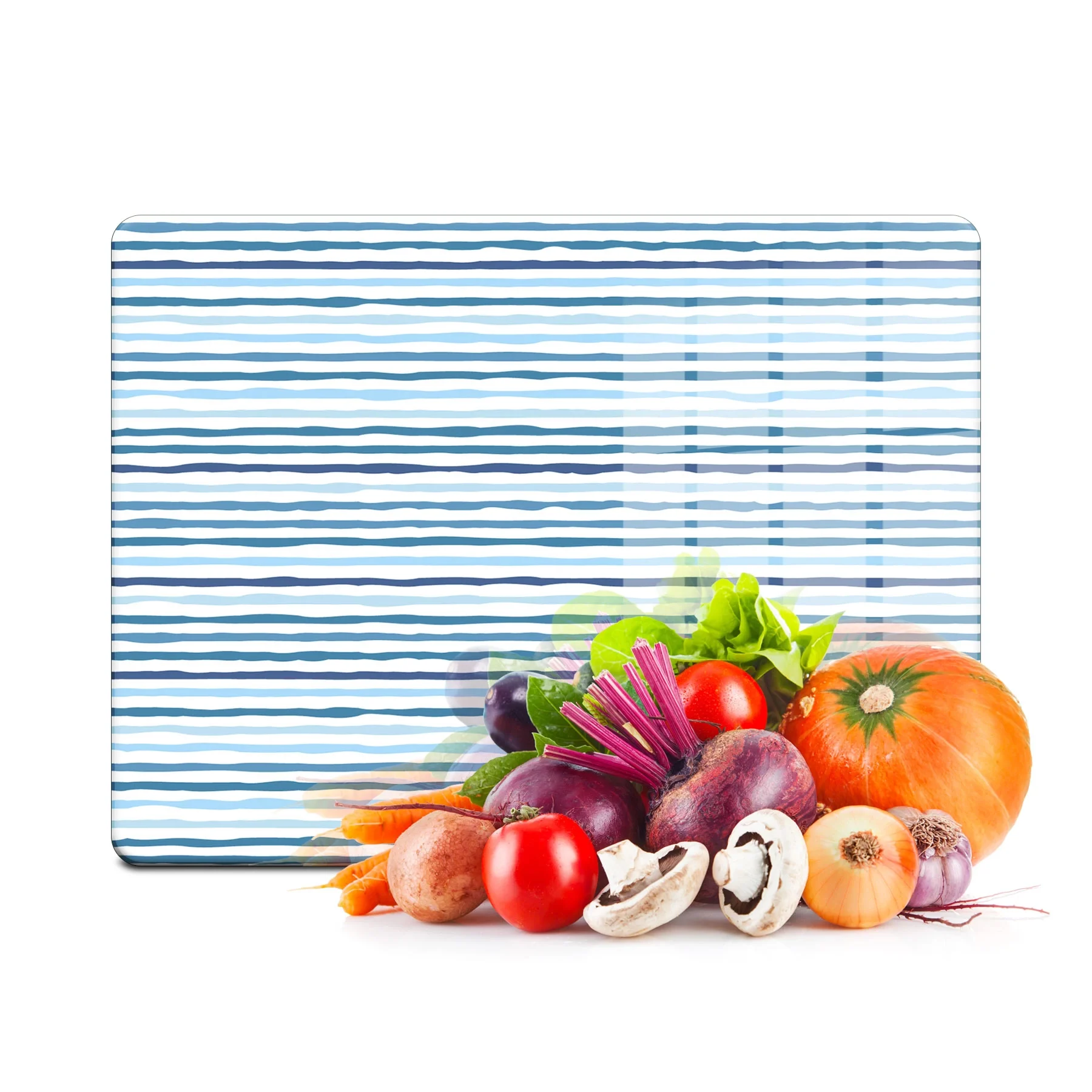 Decovetro Cam Kesme Tahtası ve Sunumluk Marine Wave Lines 20x30 Cm