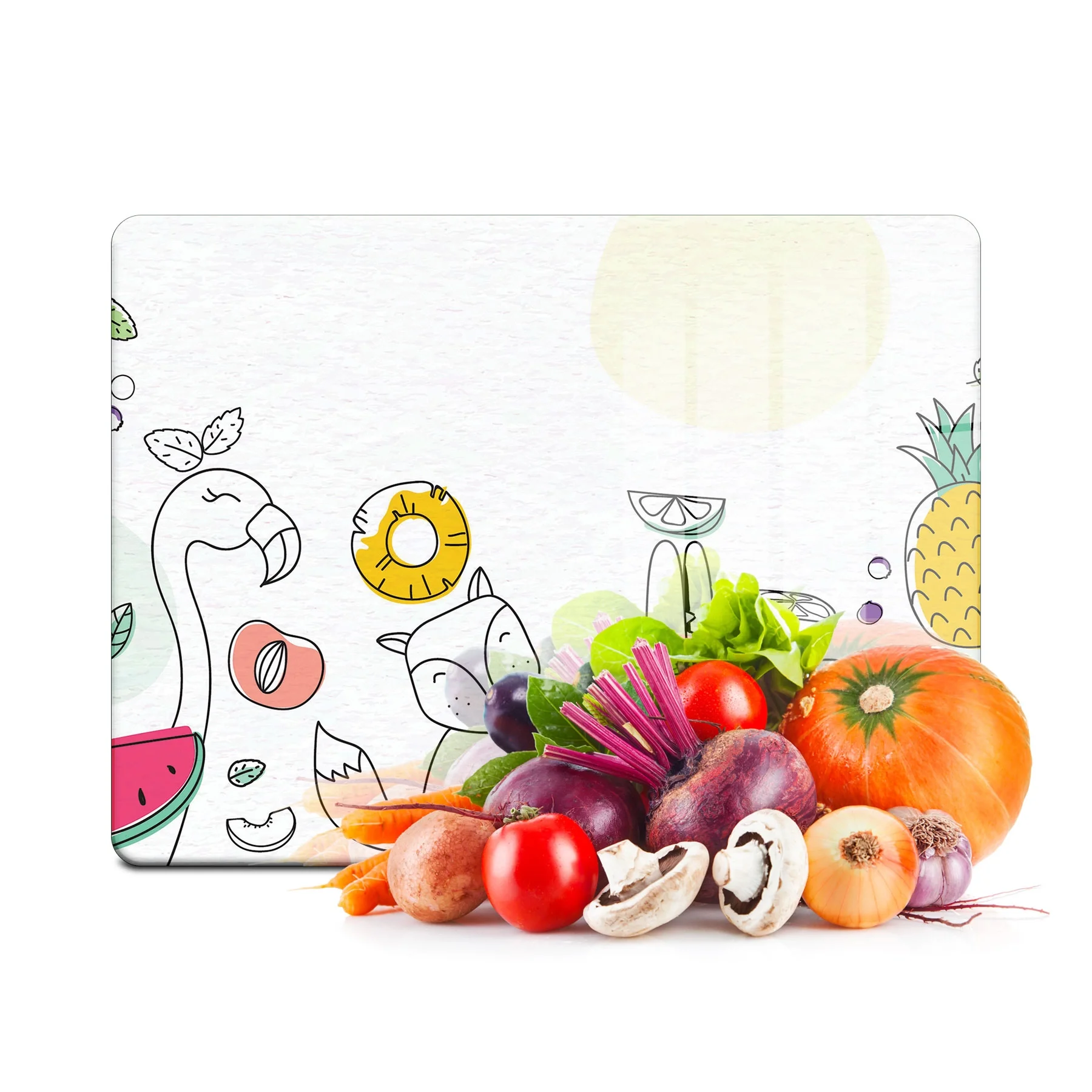 Decovetro Cam Kesme Tahtası ve Sunumluk Animals Desenli 20x30 Cm