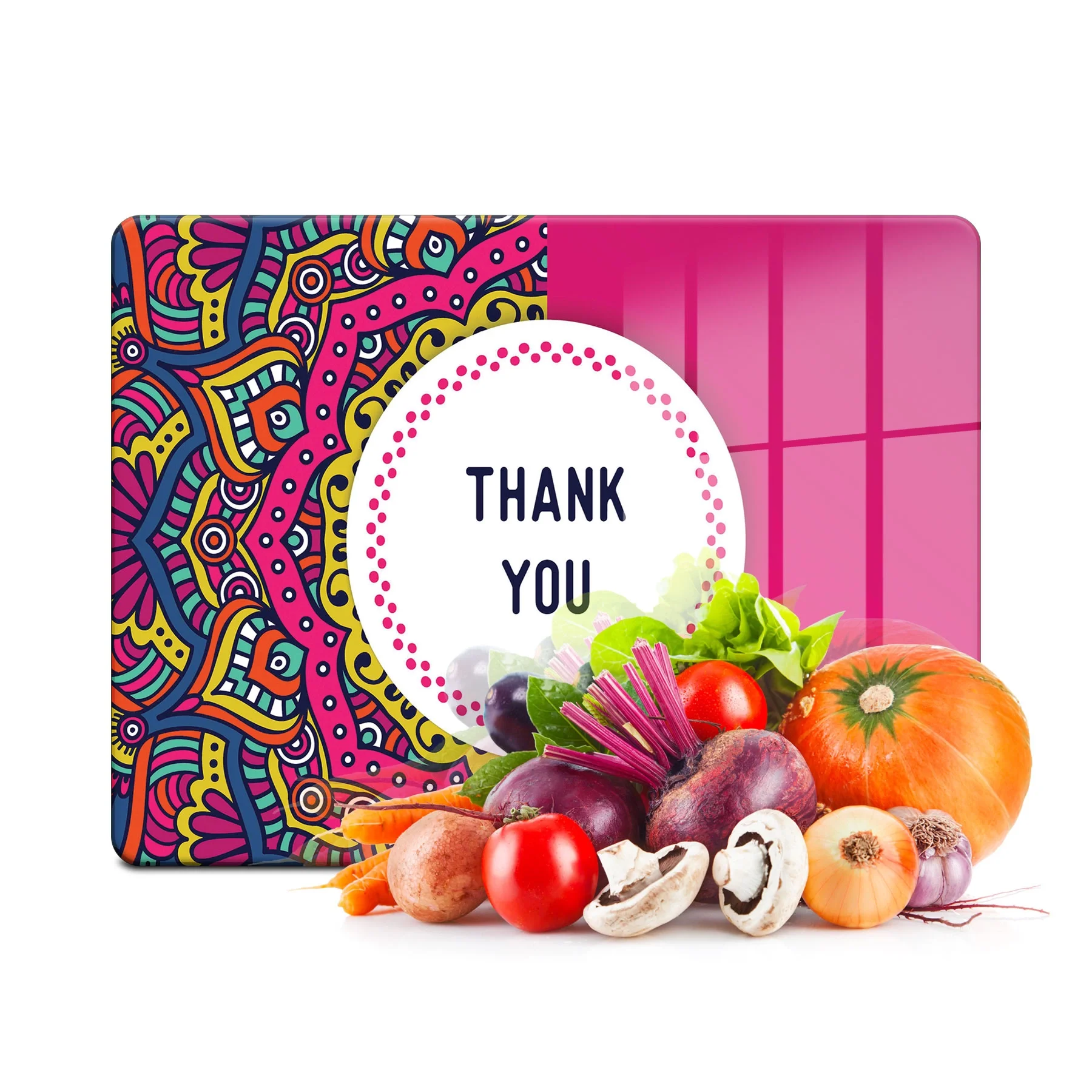 Decovetro Cam Kesme Tahtası ve Sunumluk Thank You Desenli 20x30 Cm