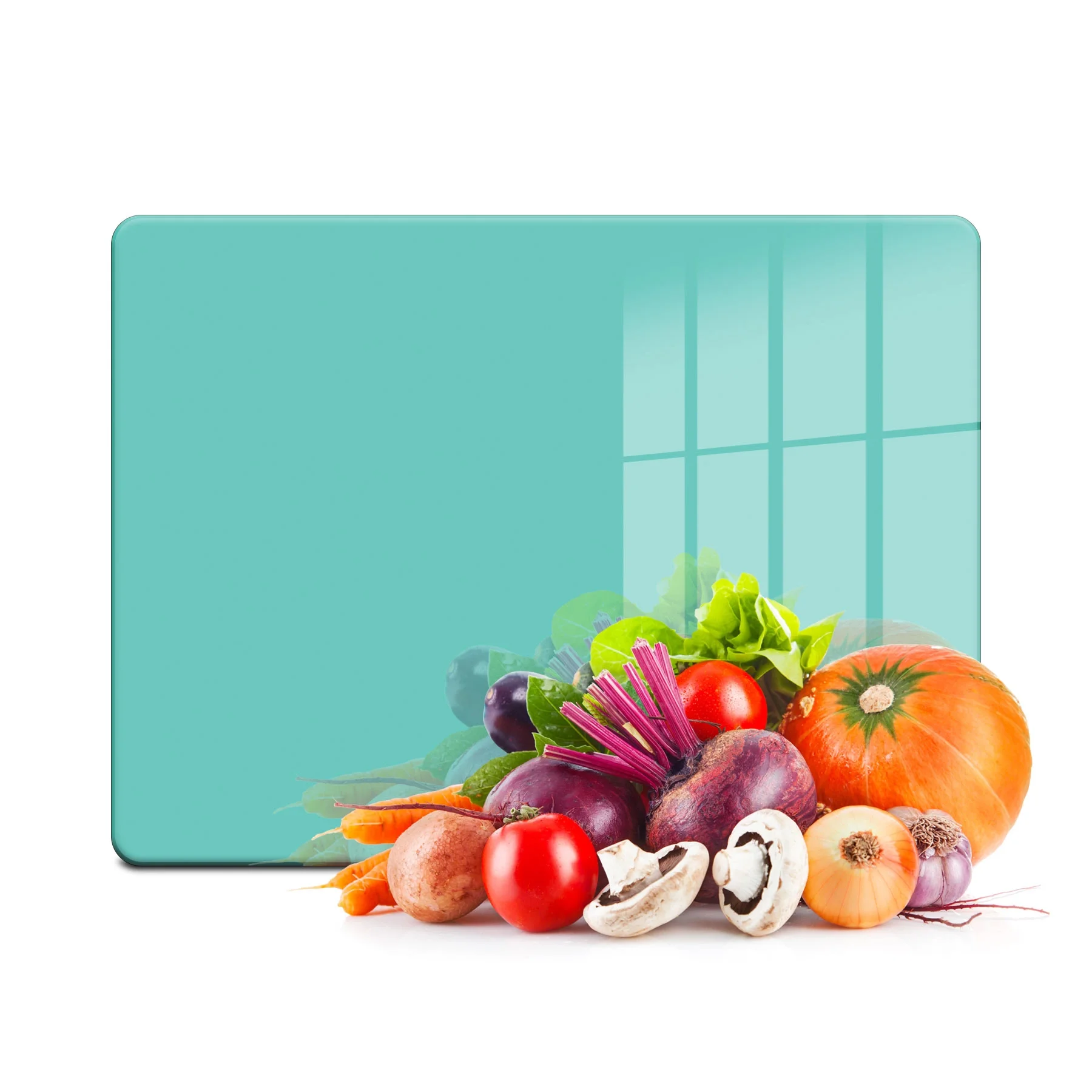 Decovetro Cam Kesme Tahtası ve Sunumluk Küf Yeşili Rengi 20x30 Cm