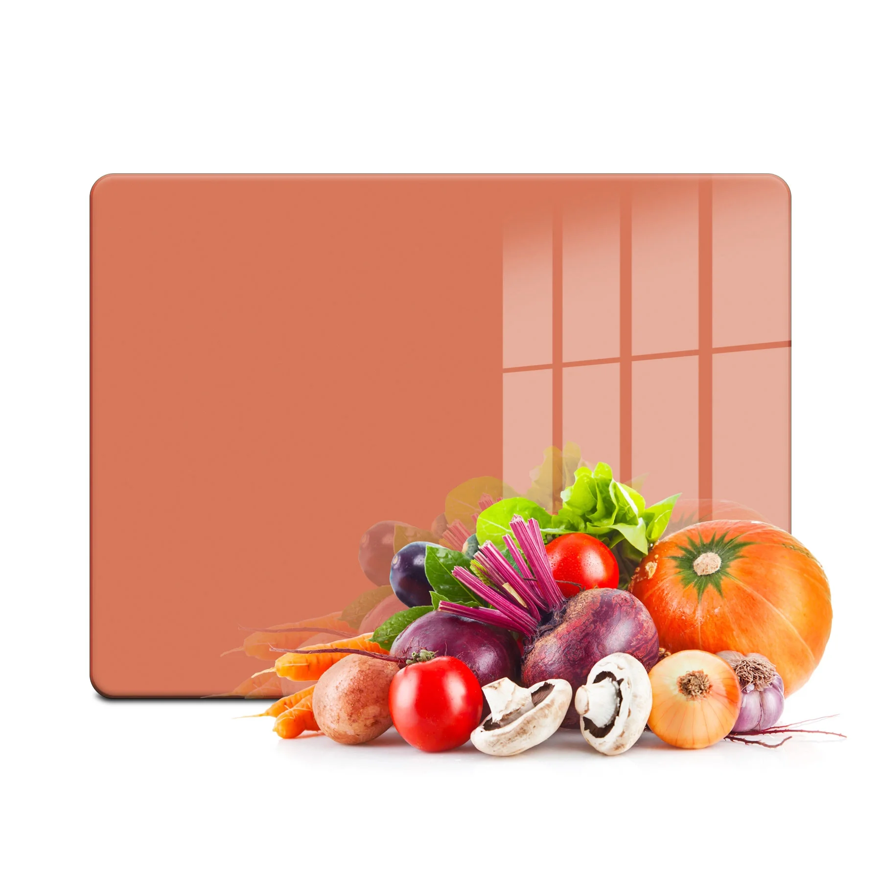 Decovetro Cam Kesme Tahtası ve Sunumluk Somon Rengi 30x40 Cm