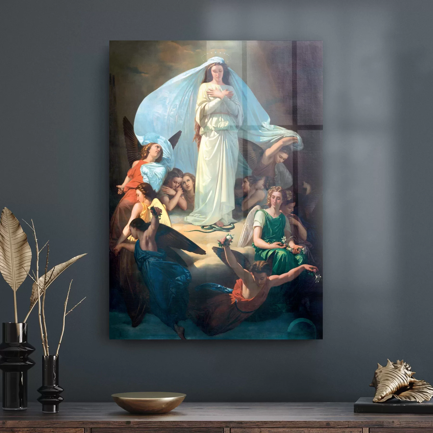 Decovetro Cam Tablo Aesthetic Eve Çizimi 50x70 cm