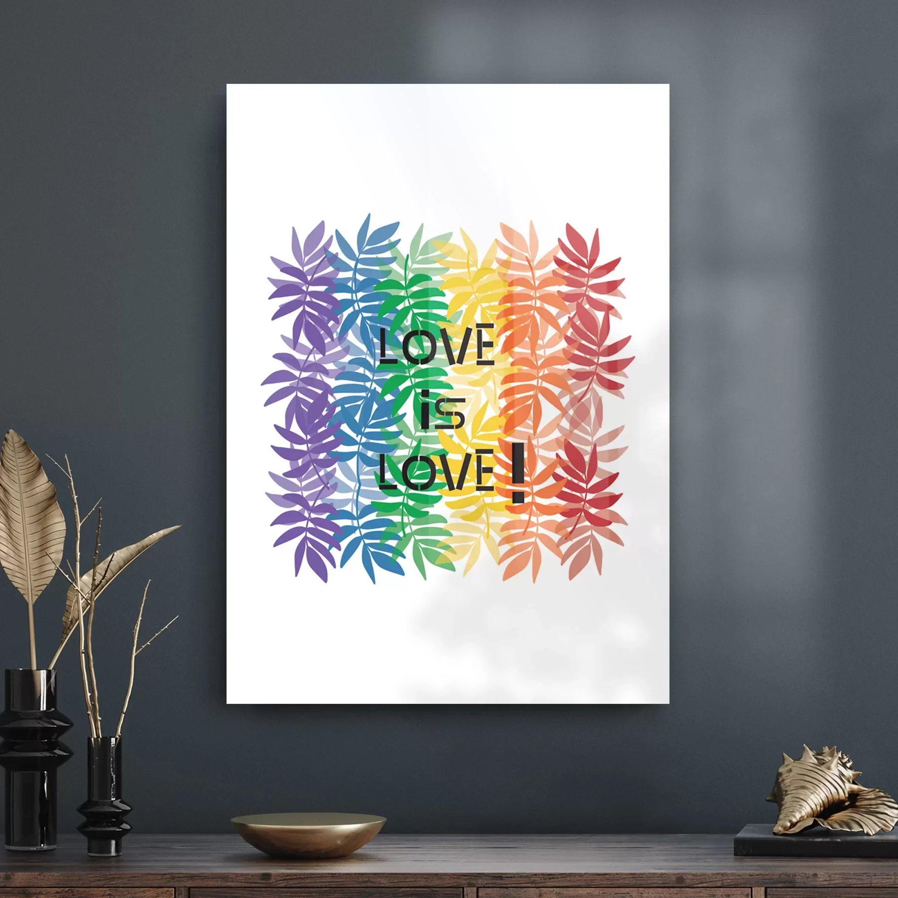 Decovetro Cam Tablo Love Is Love 50x70 cm