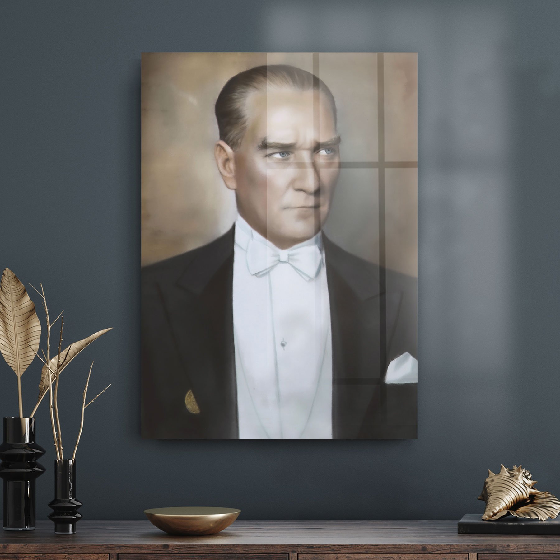 Decovetro Simokinli Atatürk Cam Tablo 50x70 cm