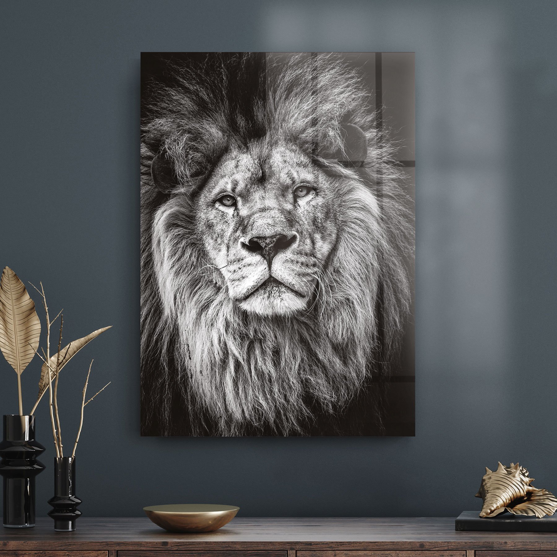 Decovetro Aslan Desenli Cam Tablo 50x70 cm