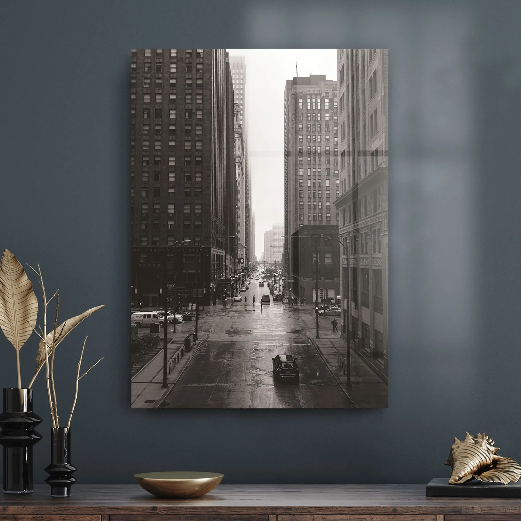 Decovetro Şehir Manzarası Cam Tablo 50x70 cm
