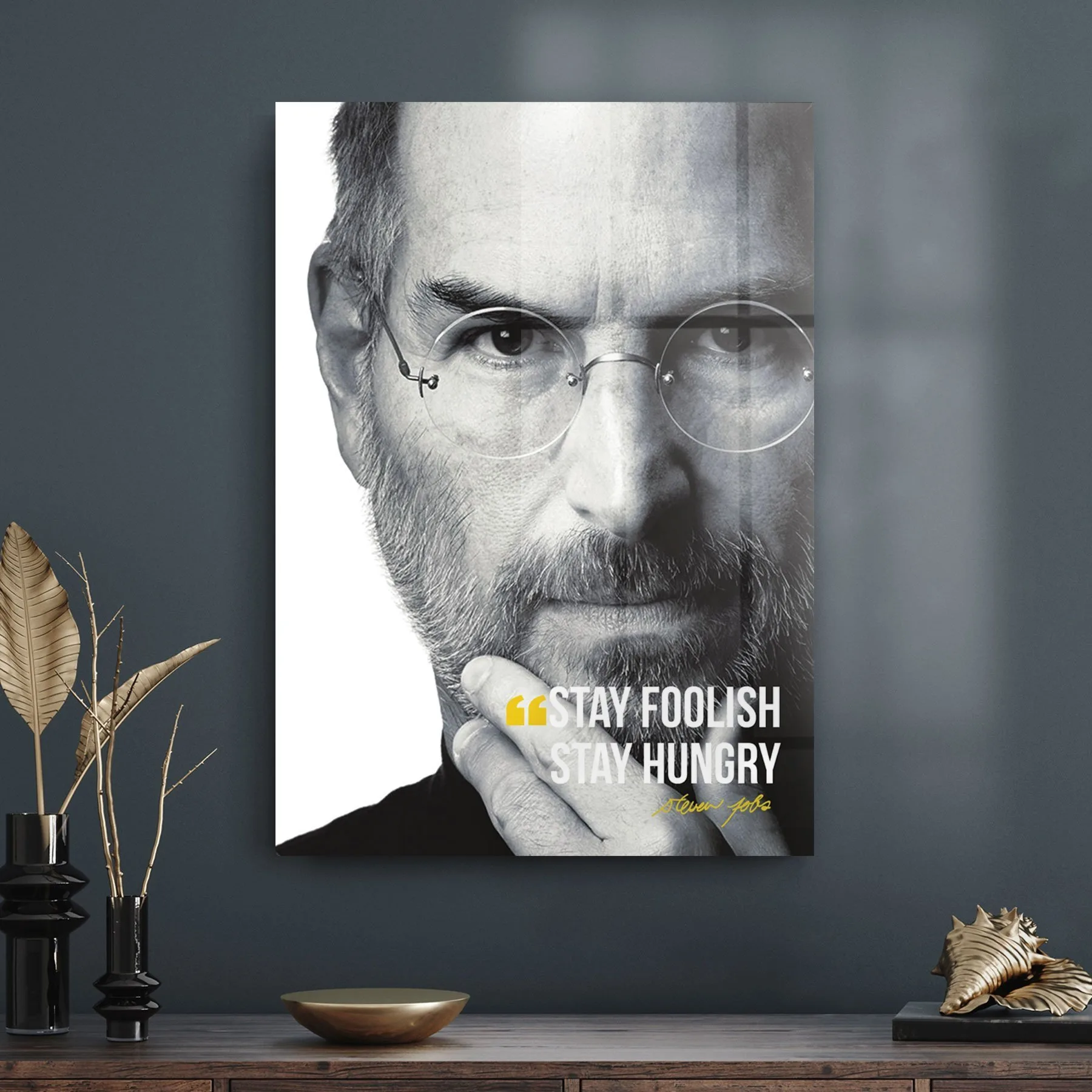 Decovetro Cam Tablo Steve Jobs Alıntıları 50x70 cm