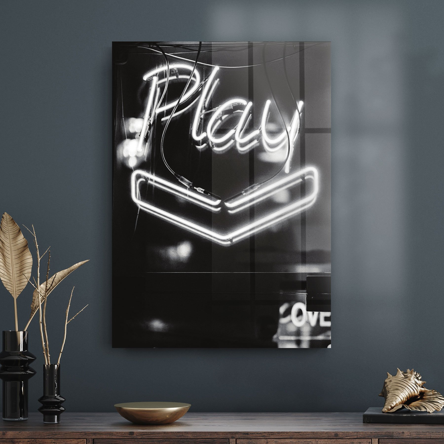 Decovetro Cam Tablo Neon Black 50x70 cm