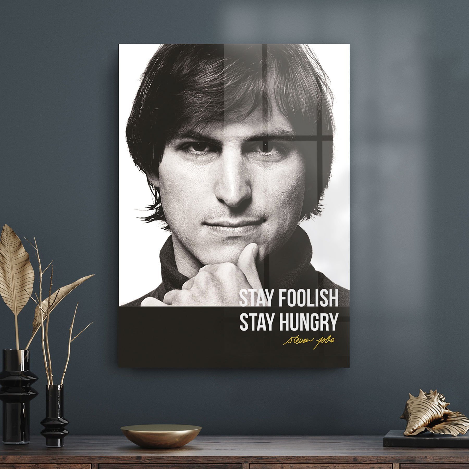 Decovetro Cam Tablo Steve Jobs Alıntıları 50x70 cm