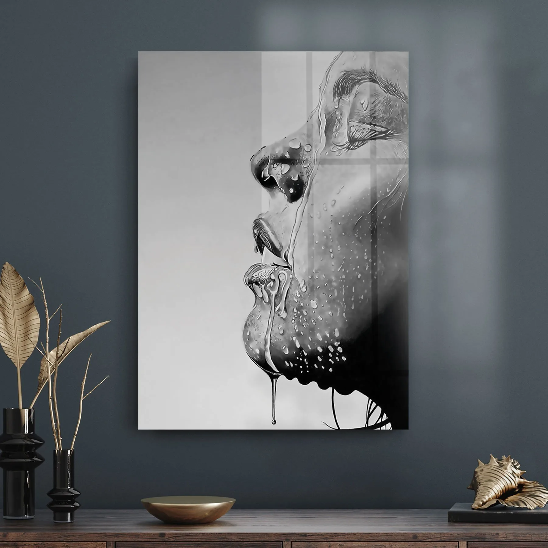 Decovetro Cam Tablo Siyah Kız 50x70 cm