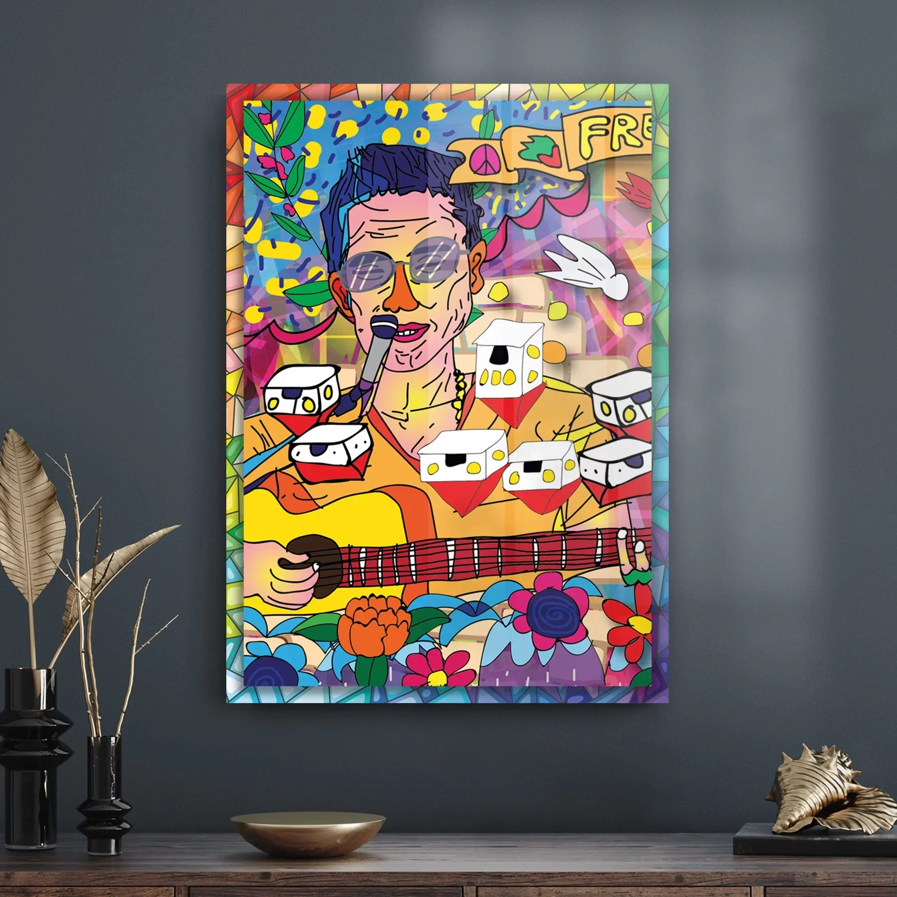 Decovetro Cam Tablo Pop Art Karma 50x70 cm