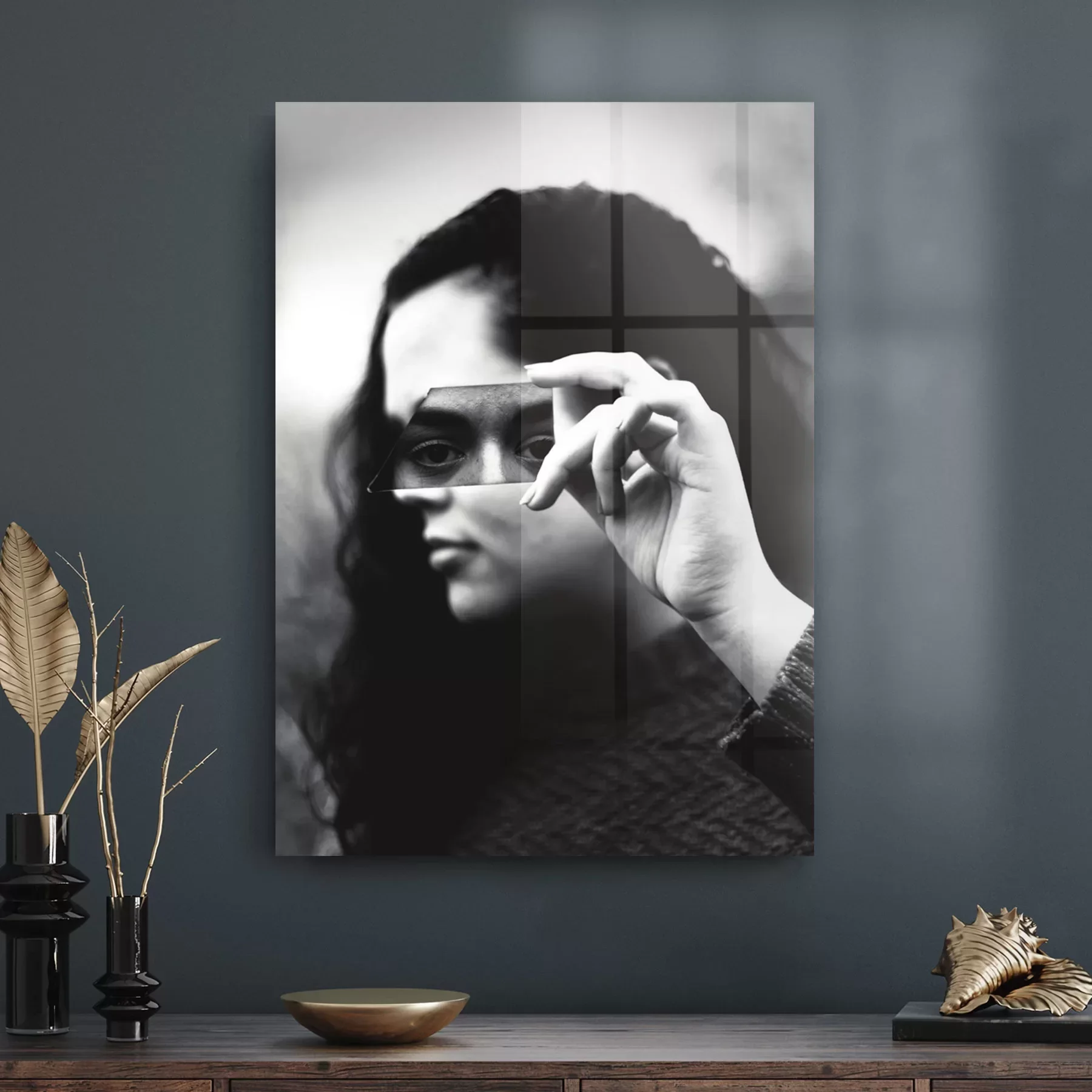 Decovetro Cam Tablo Kadın Ayna 50x70 cm