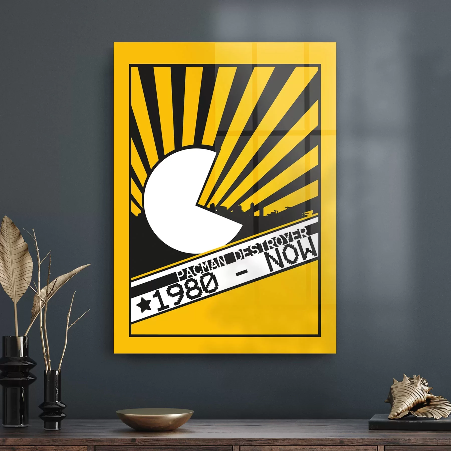 Decovetro Cam Tablo Retro Pacman 50x70 cm