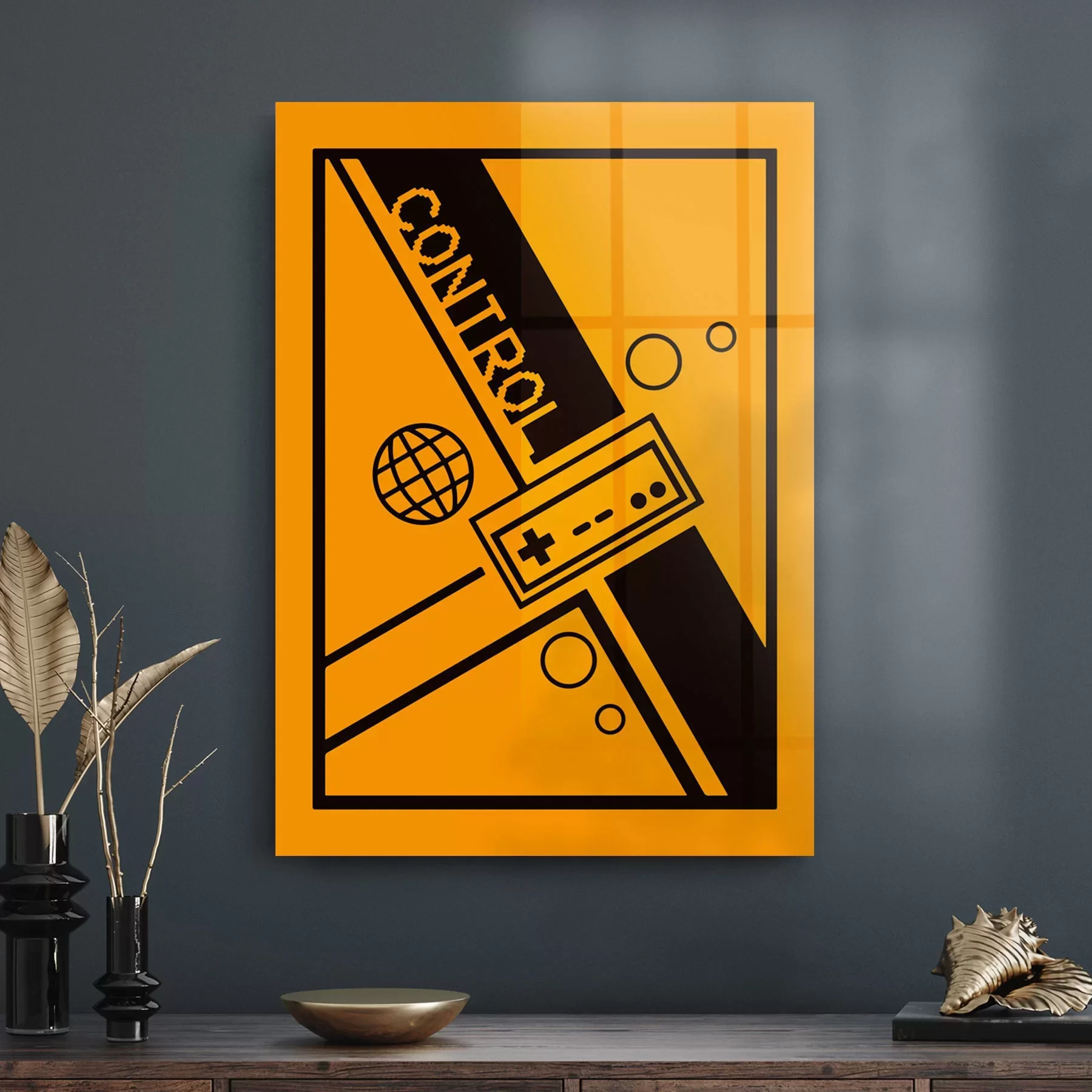 Decovetro Cam Tablo Oyun Ped Retro Poster 50x70 cm