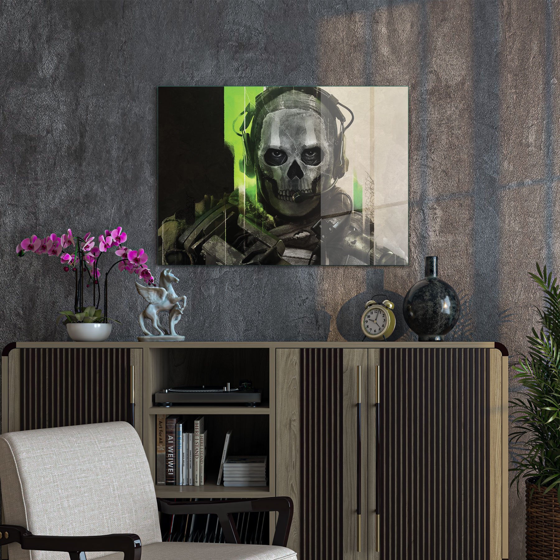 Decovetro Cam Tablo Gamer Room Ghost 50x70 cm