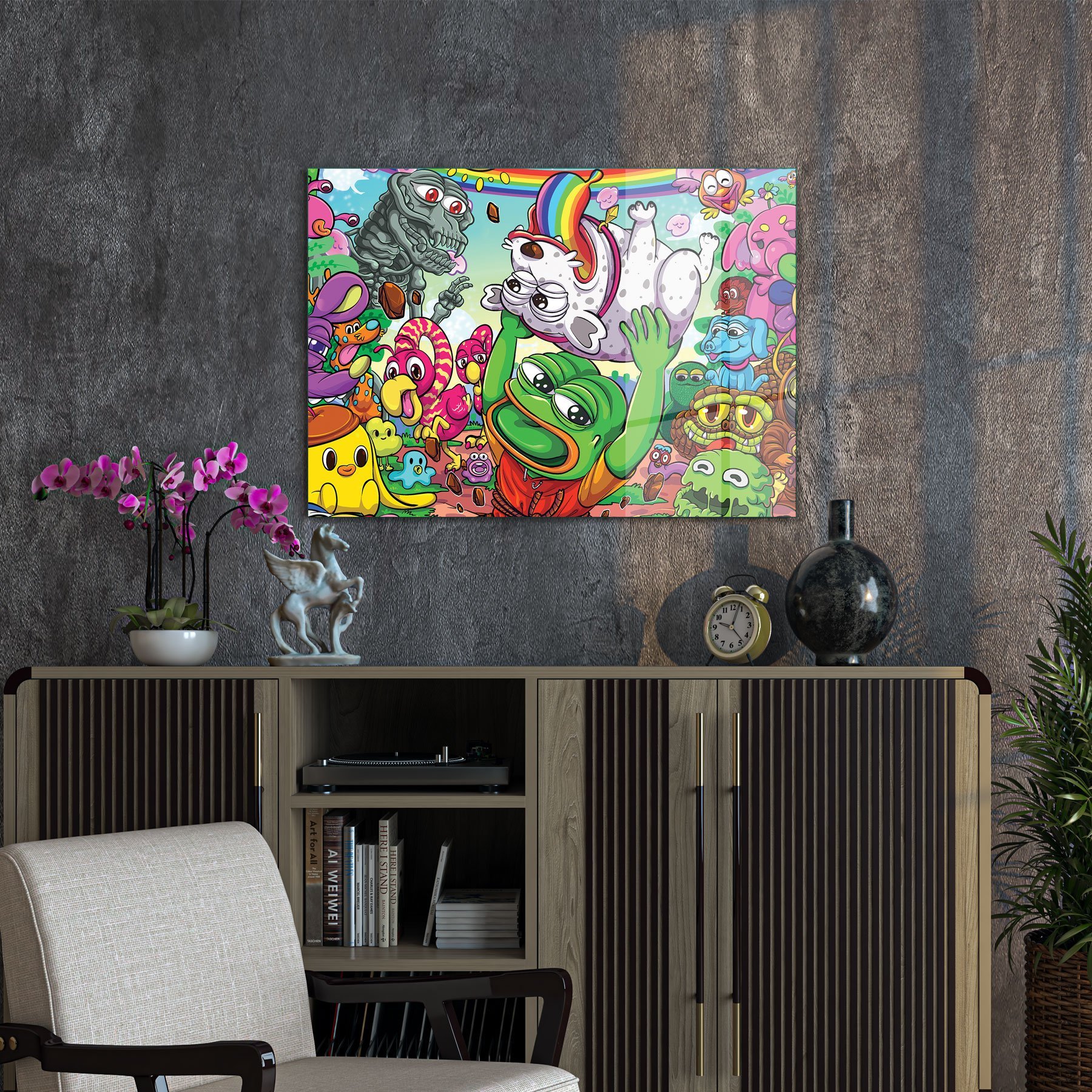 Decovetro Cam Tablo Pop Art Colour Monsters 50x70 cm