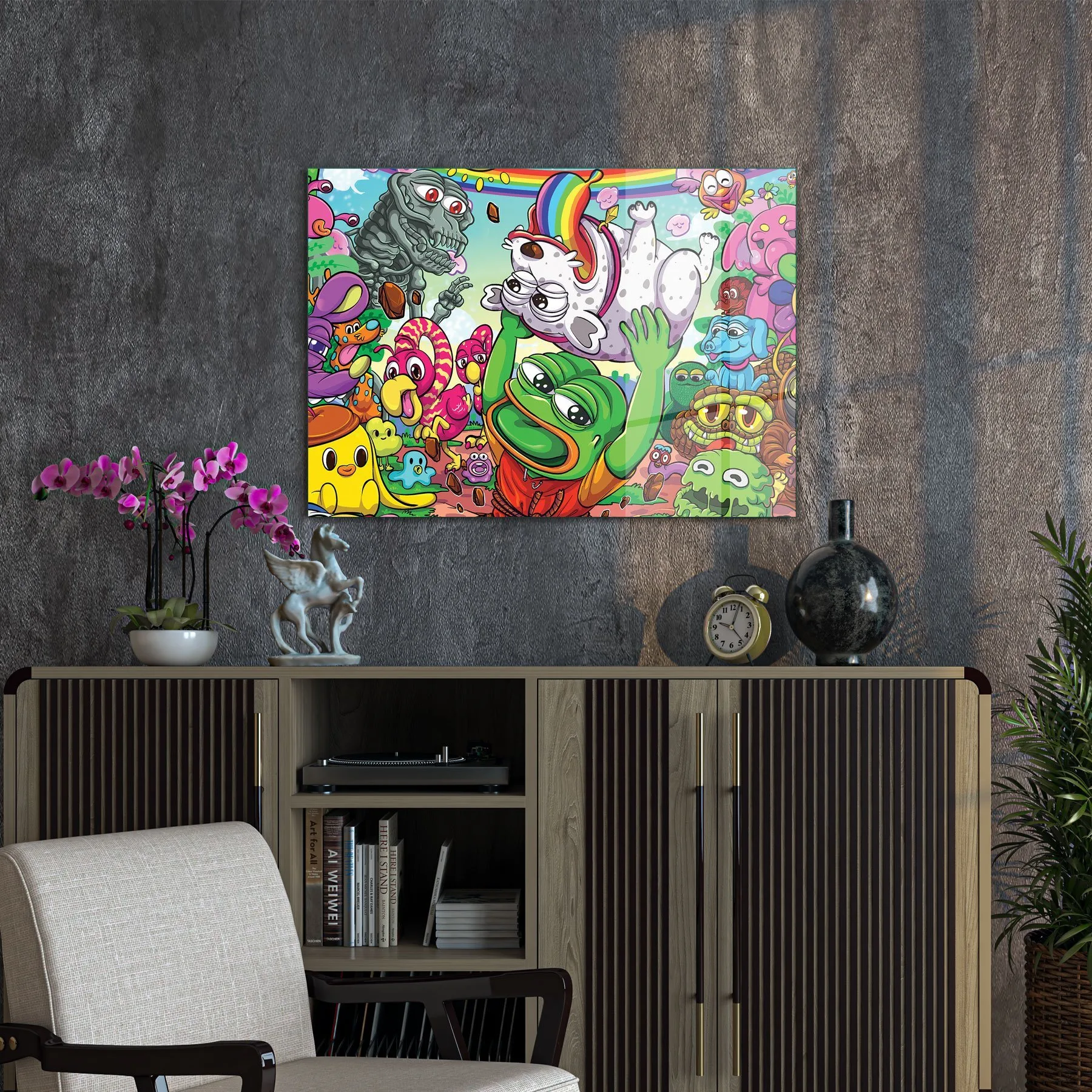 Decovetro Cam Tablo Pop Art Colour Monsters 50x70 cm