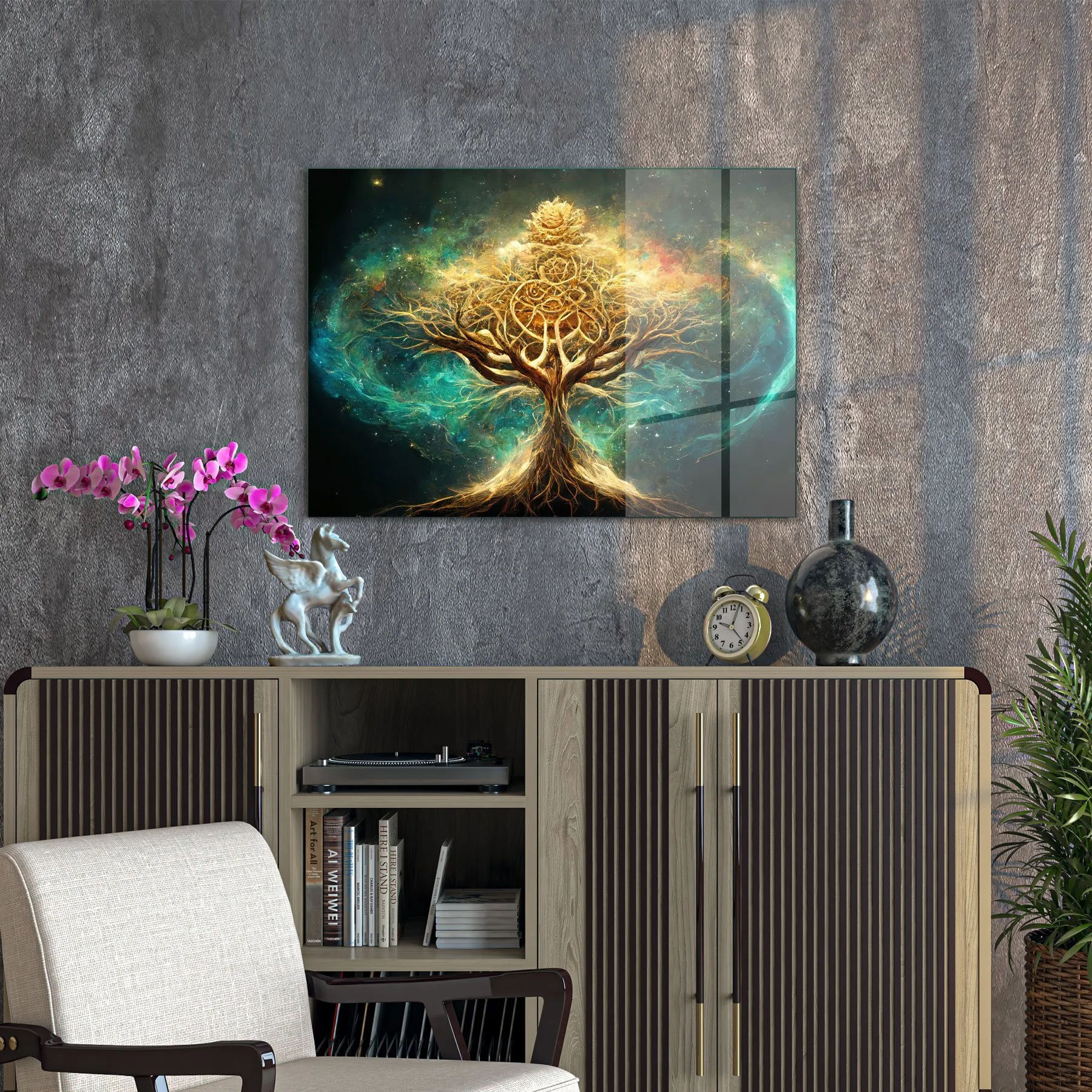 Decovetro Cam Tablo Abstract Hayat Ağacı 50x70 cm