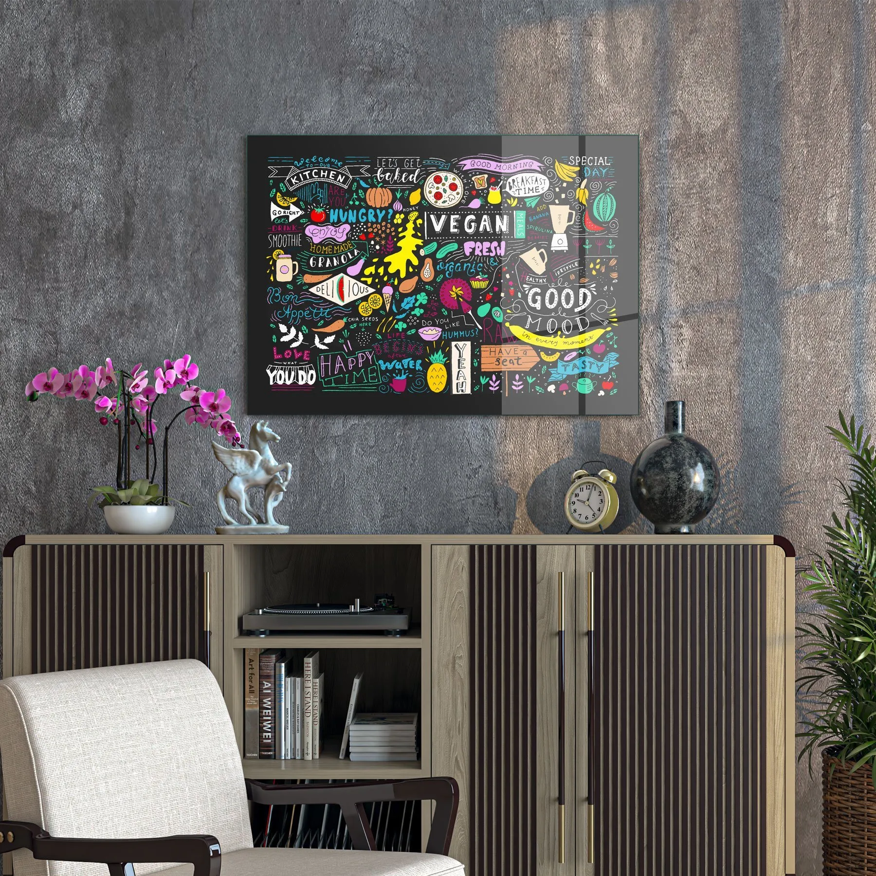 Decovetro Cam Tablo Vegan Style 50x70 cm