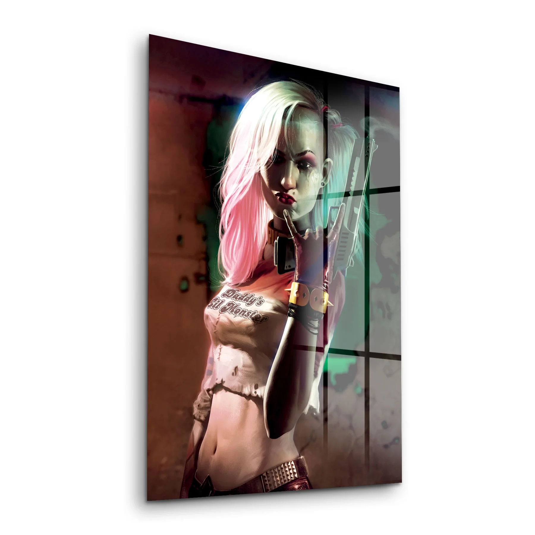 Decovetro Cam Tablo Harley Quinn Cyberpunk 30x40 cm