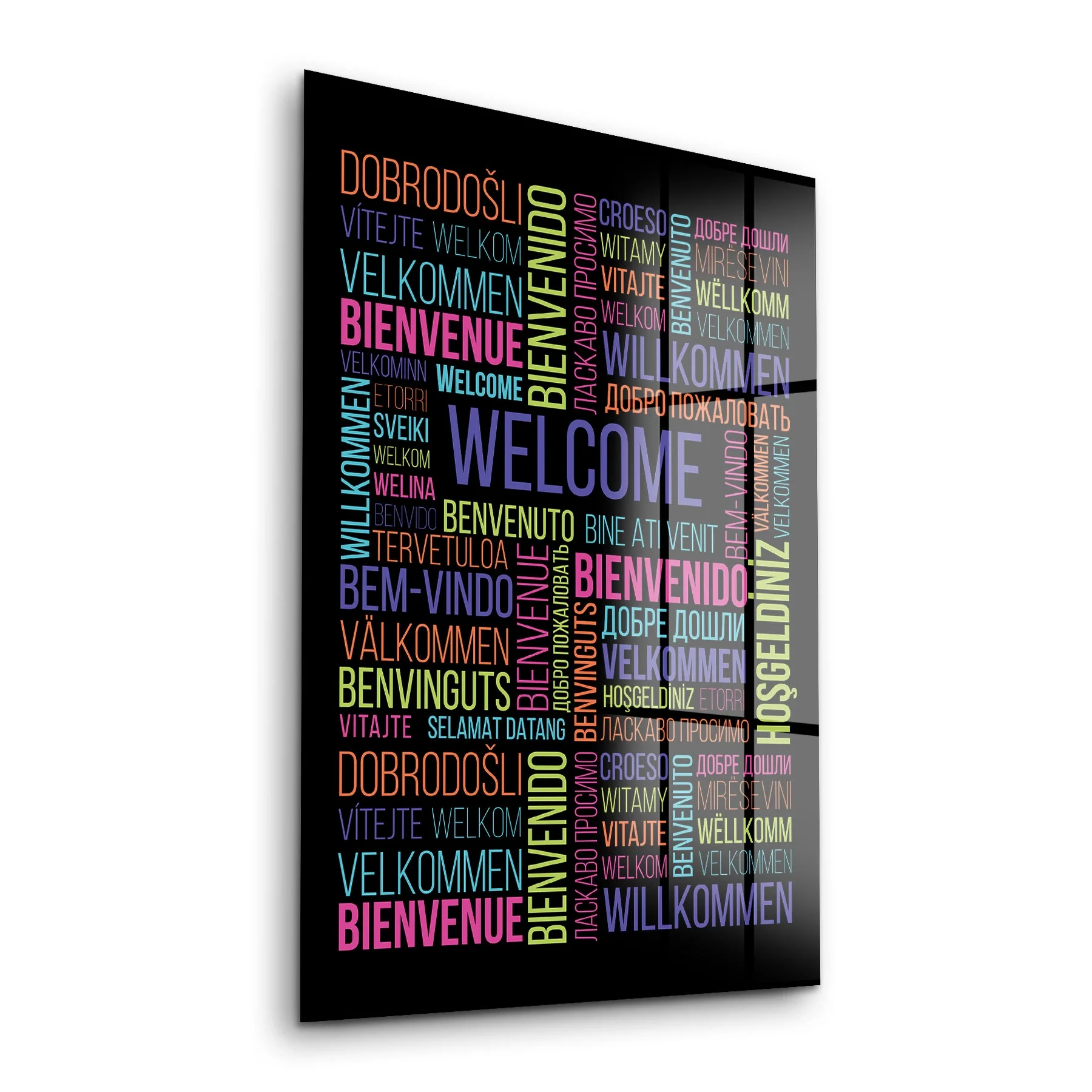 Decovetro Cam Tablo Ofisinize Özel Welcome 30x40 cm