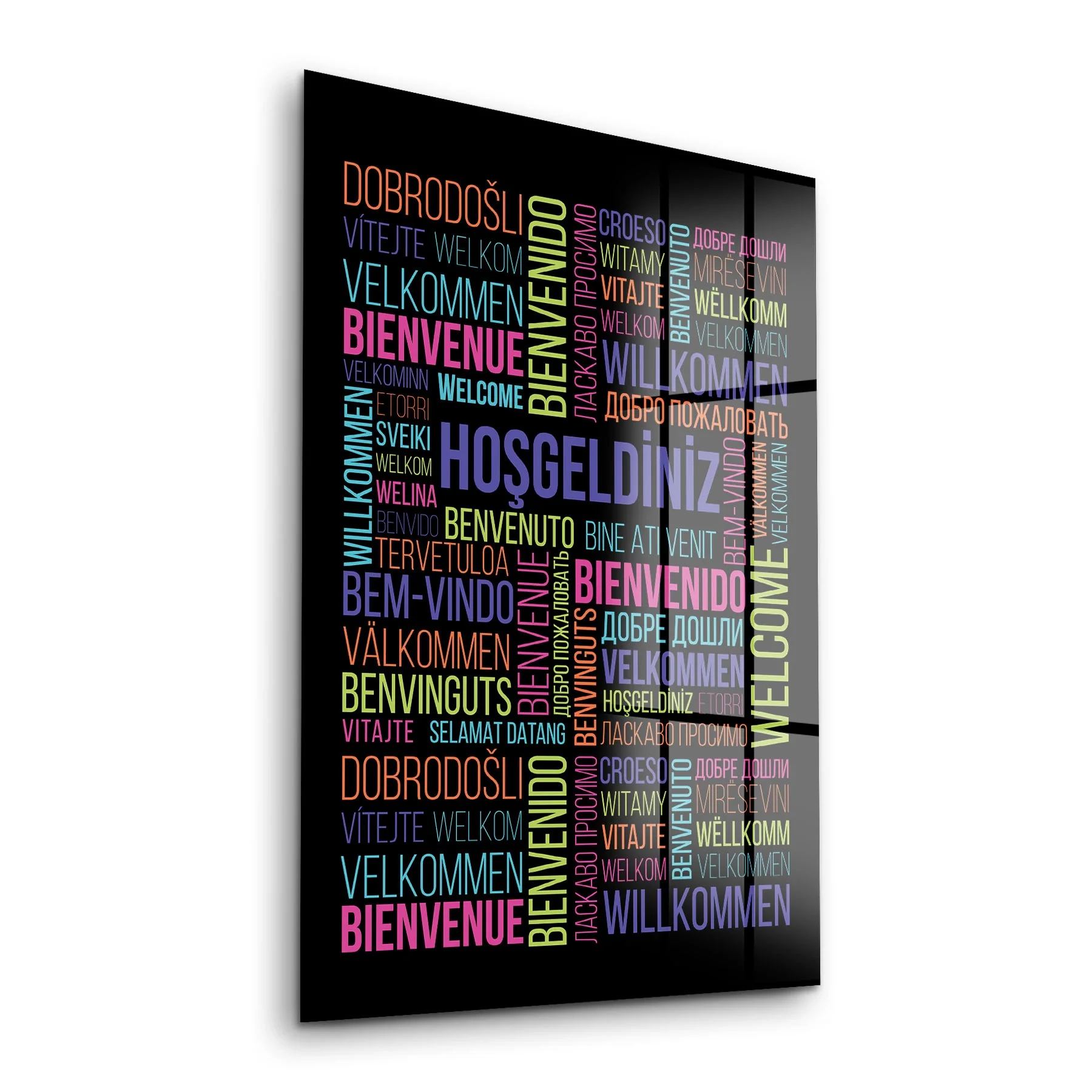 Decovetro Cam Tablo Ofisinize Özel Hoşgeldiniz 30x40 cm