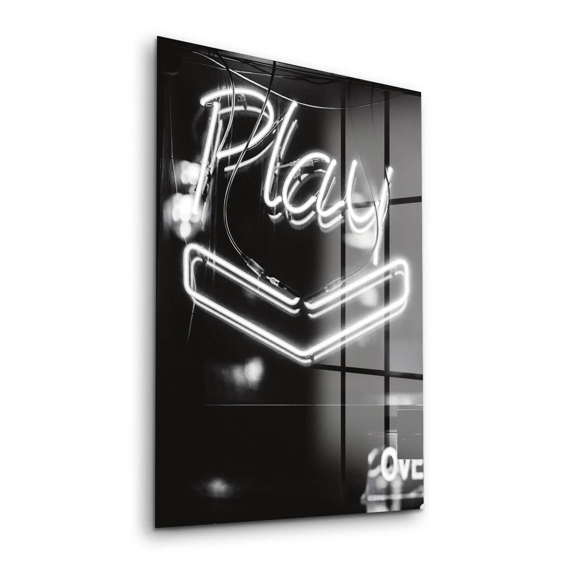 Decovetro Cam Tablo Neon Black 30x40 cm