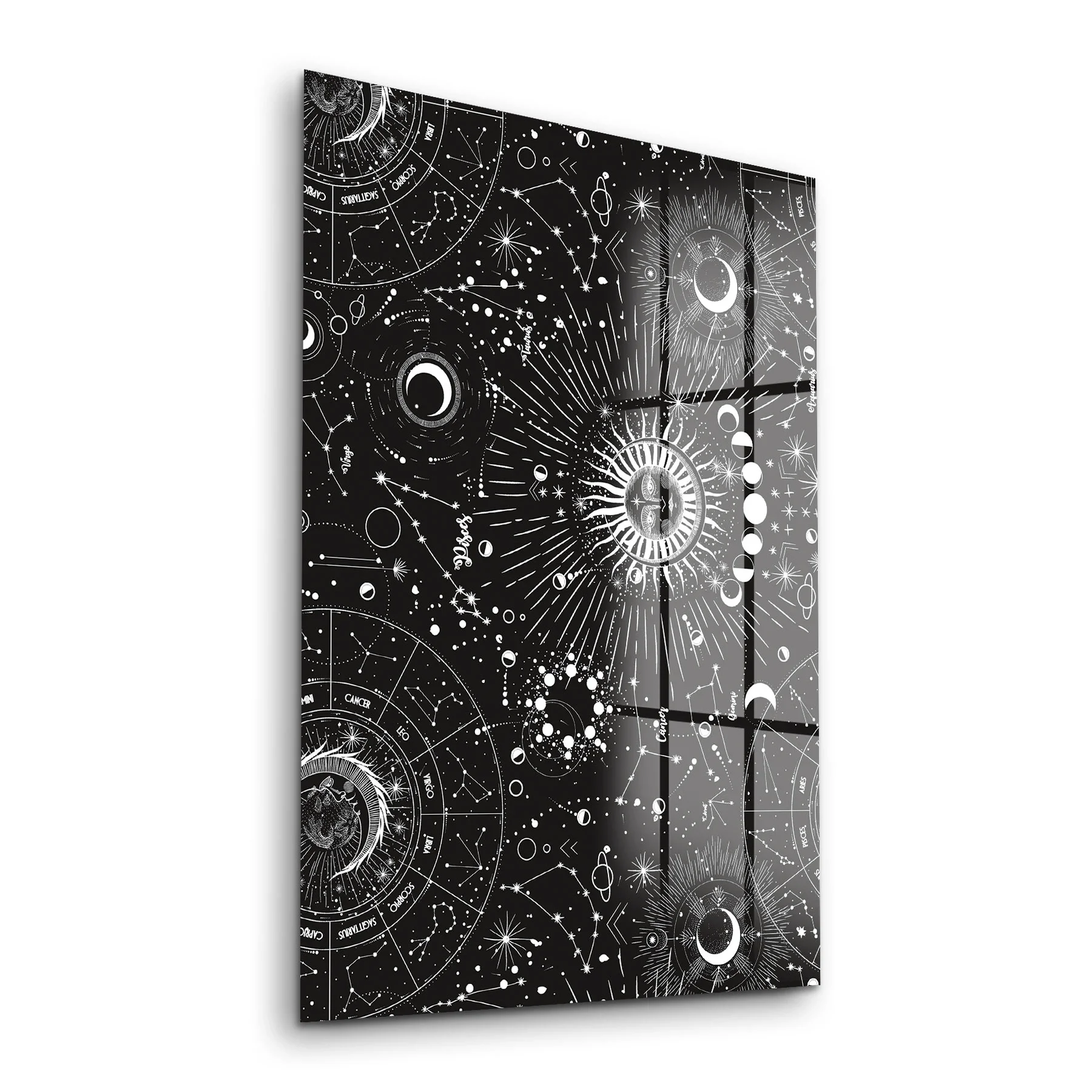Decovetro Cam Tablo Burç Desenli 30x40 cm