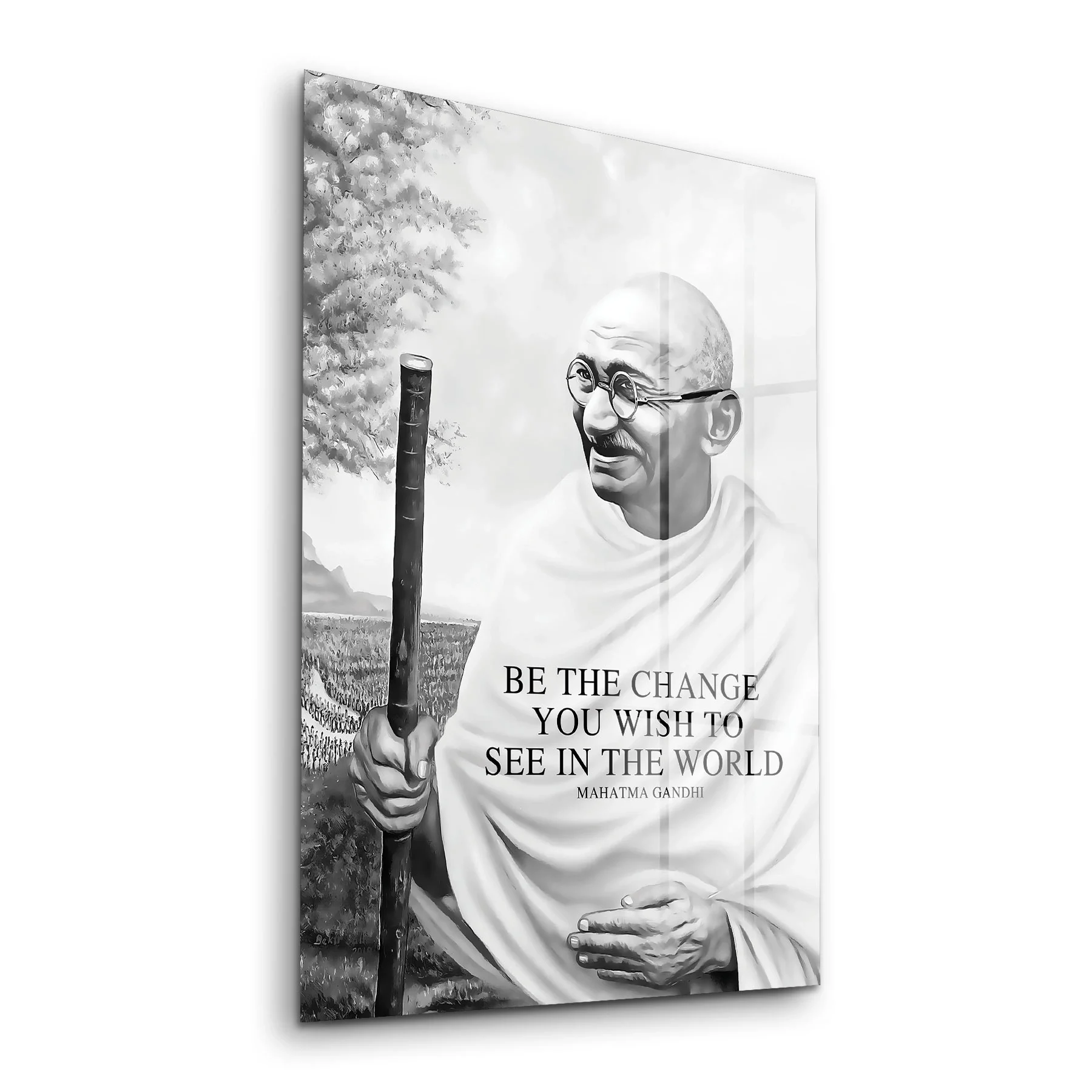 Decovetro Cam Tablo Mahatma Gandhi 30x40 cm